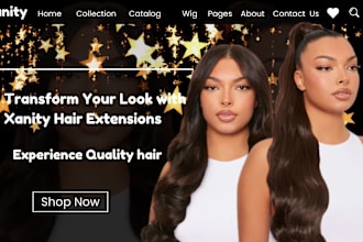 design hair extension shopify store hair shopify website hair extension website