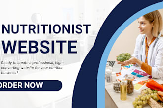 design nutrition website, nutritionist dietician website, food and nutrition