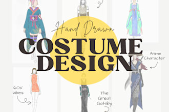 design costumes and illustrate your ideas by hand