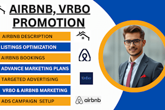 do airbnb booking promotion, vrbo marketing for airbnb listing seo and ranking