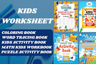 do kid activity book, kids worksheet, coloring workbook, preschool for KDP