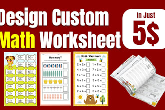 design custom maths worksheets for you