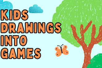 convert your kids drawing into game
