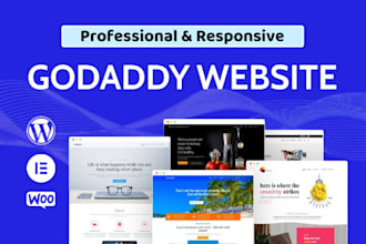 develop a professional and responsive godaddy website with SEO