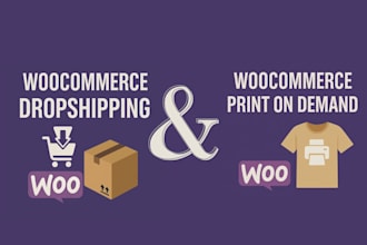 design wordpress woocommerce dropshipping website, pod store
