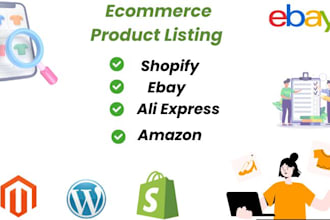 add products manually on shopify, wordpress, ebay