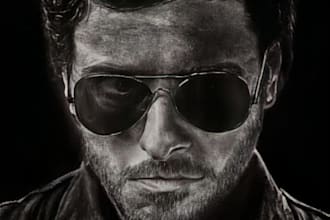 physically do hyper realistic portrait from a photo