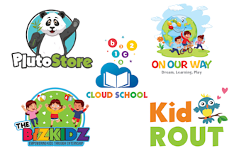 design logo for childcare kids, education and children