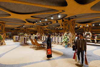 do supermarket, shop, retail store, mall exterior, and interior design