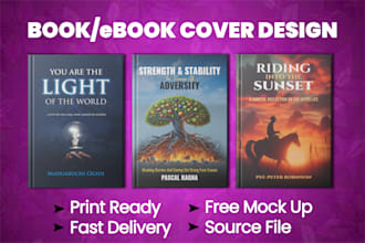 design eye catching book or ebook cover with free 3d mock up