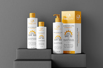 do shampoo, cosmetics, serum packaging and label design