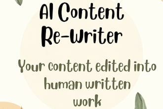 re write your ai content into human written work