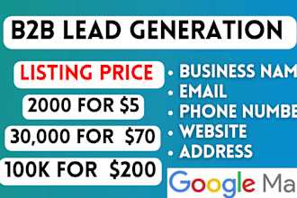 scrape google map data for lead generation, b2b data extraction