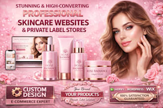 design 7figure skincare shopify store skincare website skincare cosmetics store