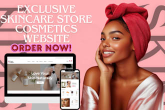 design 7figure skincare shopify store skincare website skincare cosmetics store