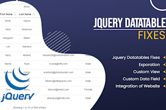 do jquery datatables fixes, seamless integration for your website