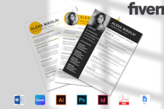 design professional minimalist google docs resume template