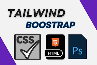 tailwind and bootstrap, HTML and CSS conversion