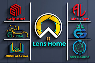 do modern unique 3d professional logo design