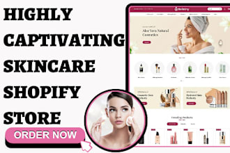 build skincare shopify beauty cosmetic website spa store makeup skincare website