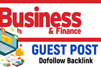 write and guest post on high rank  finance site