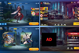 design 2d 3d game UI UX for you I believe in quality work