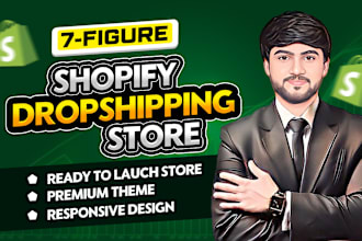build a passive income shopify dropshipping store,  shopify store design
