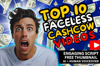 do viral top 10 faceless cashcow videos, manage your faceless youtube channel