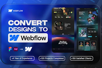 convert figma to webflow and develop webflow website