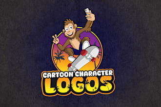 create unique cartoon logo and custom character mascots