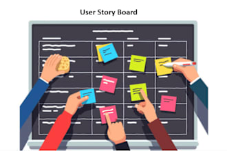 create user stories for your complete project and product
