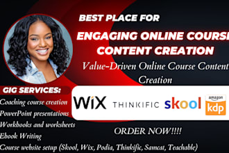 do online course content  self help ebook coaching program workbook thinkific