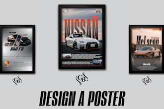 create a poster, advertisement, flyer, or banner for a car