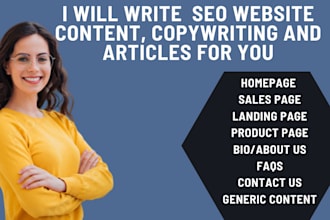 write  precise SEO website content and copywriting