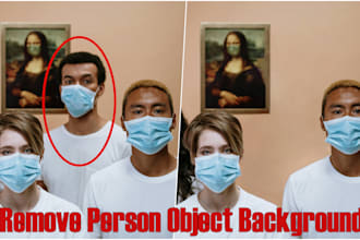 remove objects, person, edit photo background in photoshop
