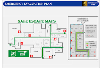 design a fire emergency evacuation plan for buildings