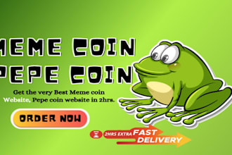 build pepe coin website, crypto website, meme coin website, meme website