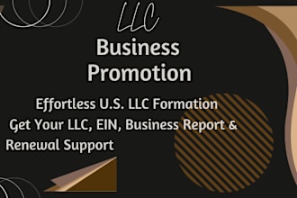 do US llc registration, ein number, business report and renew llc