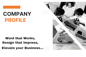 design company profile, brochure, proposal or annual report, booklet, ebook