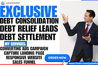 generate exclusive debt settlement leads debt relief leads debt consolidation