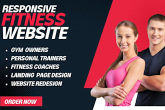 design fitness, gym, workout, personal trainer, yoga, health supplement website