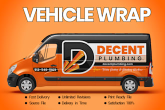 do stunning vehicle wrap design, food truck wrap, van wrap