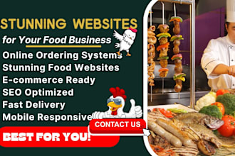 design restaurant website, food delivery website, online food ordering website