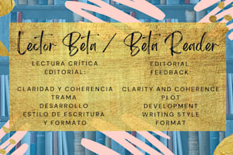 be your honest beta reader
