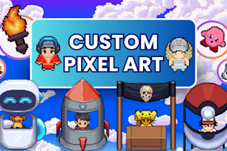 create a custom pixel art character or a sprite sheet