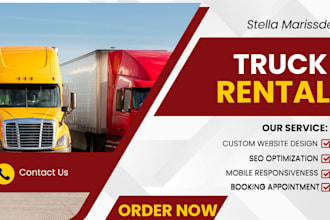 design truck rental, truck driver truck seller vehicle rentals wordpress website