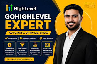 build gohighlevel sales funnel, CRM, automation and workflow