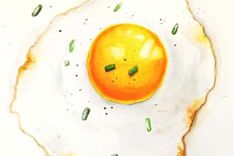 paint a watercolour food illustration