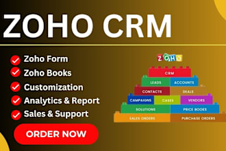 setup zoho one, zoho campaign, zoho forms, zoho creator, zoho books, zoho CRM