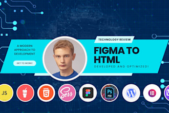 convert figma or PSD designs to responsive HTML